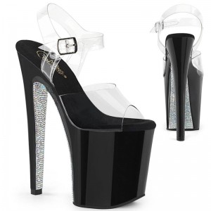 Pleaser Xtreme-808CRS Hakken Dames Zilver | BELGIE BEEOWQMV