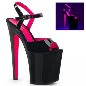 Pleaser Xtreme-809TT Hakken Dames Roze Zwart | BELGIE BEOPCKUE