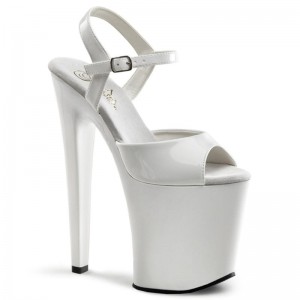 Pleaser Xtreme-809 Hakken Dames Wit | BELGIE BEDTCYAU