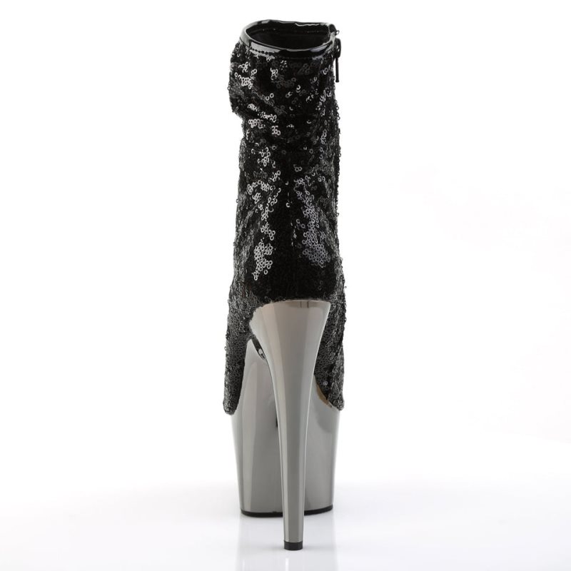 Pleaser Adore-1008SQ Laarzen Dames Zwart Grijs | BELGIE BEMRBUOD