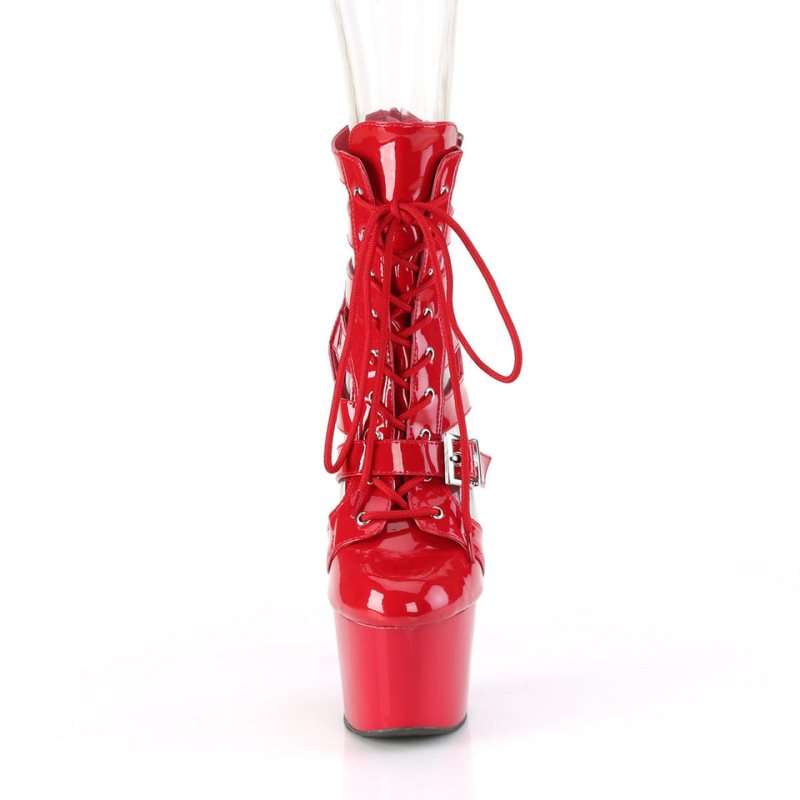Pleaser Adore-1013MST Laarzen Dames Rood | BELGIE BENCBDYP
