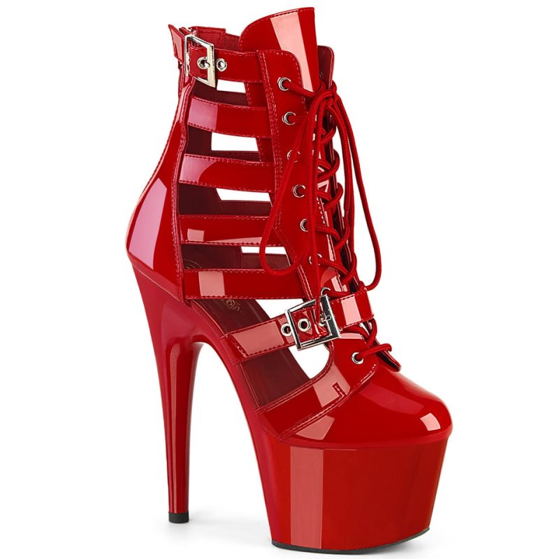 Pleaser Adore-1013MST Laarzen Dames Rood | BELGIE BENCBDYP