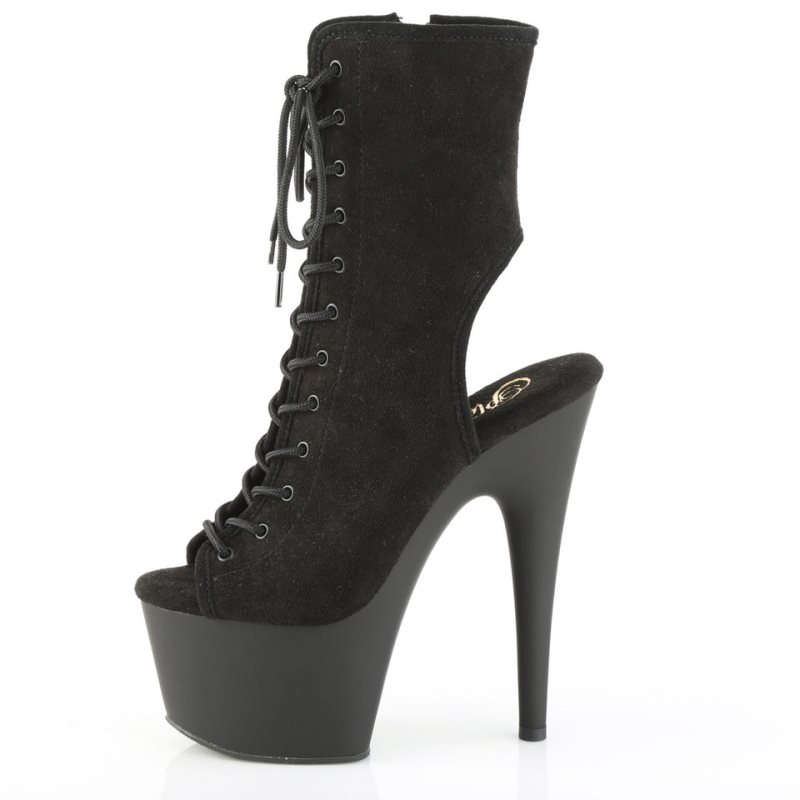 Pleaser Adore-1016 Faux Suede Laarzen Dames Zwart | BELGIE BEGMPWIF