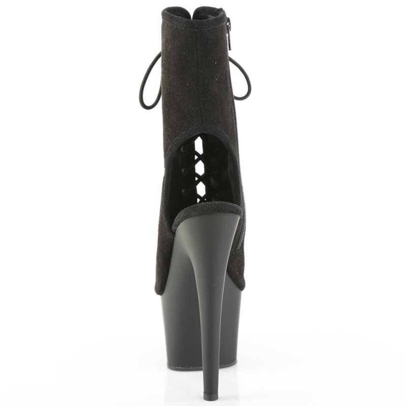 Pleaser Adore-1016 Faux Suede Laarzen Dames Zwart | BELGIE BEGMPWIF