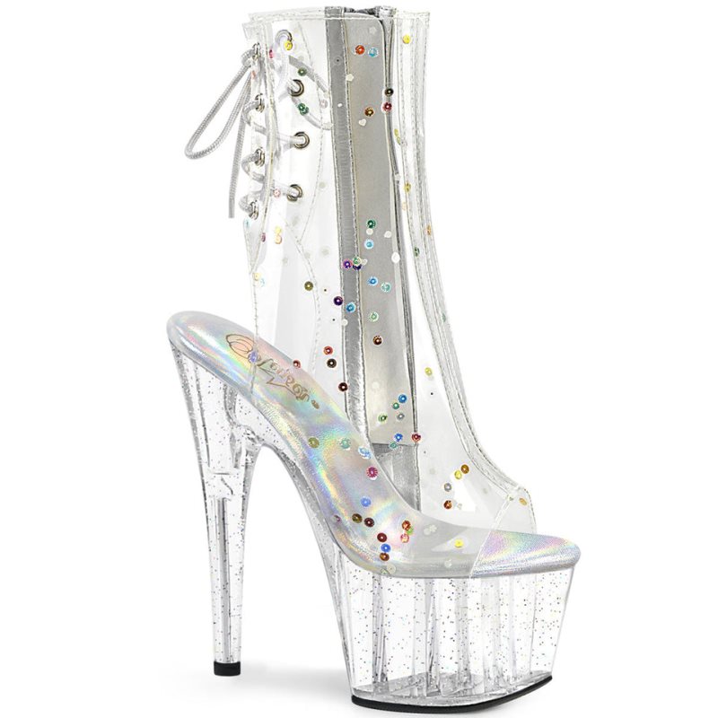 Pleaser Adore-1018C-2 Laarzen Dames Clear | BELGIE BEMIAQVF