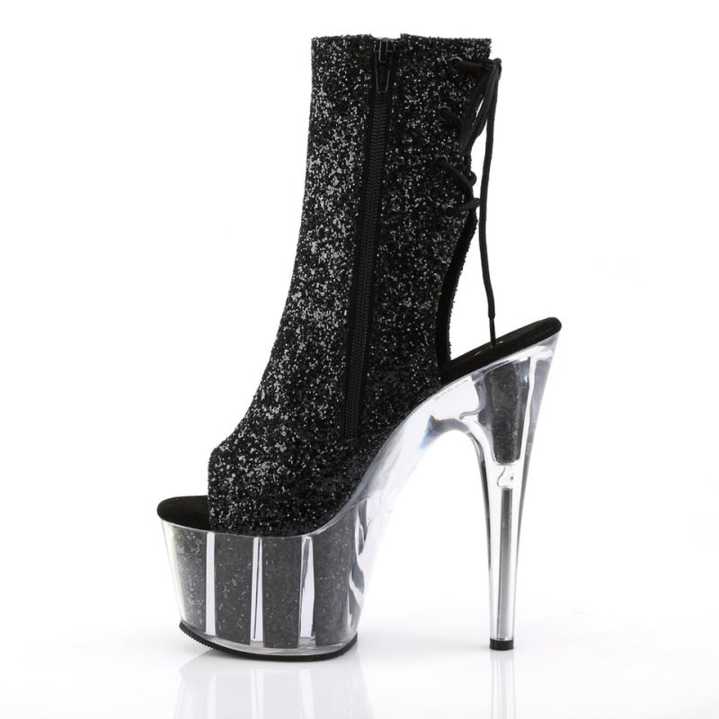 Pleaser Adore-1018G Laarzen Dames Zwart | BELGIE BEJAXOTW
