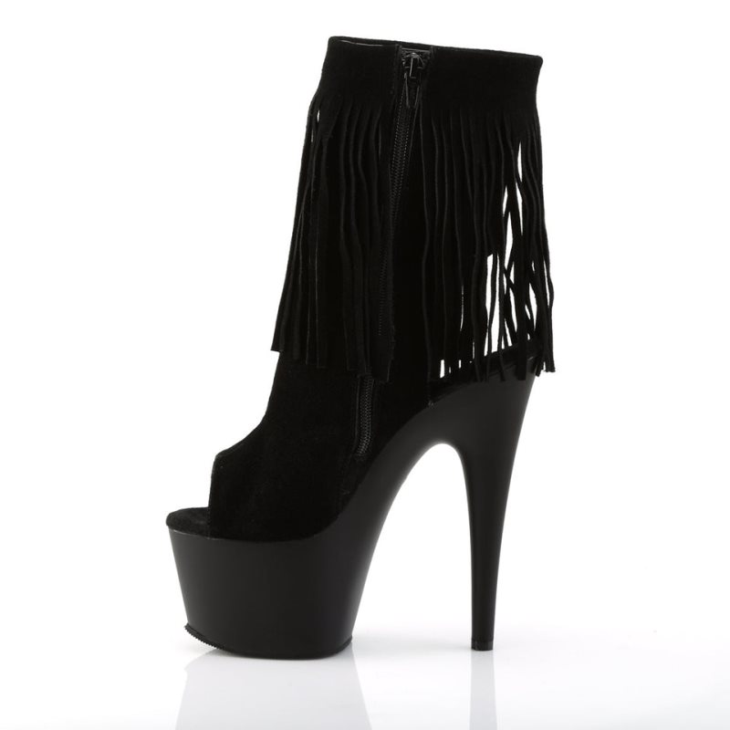 Pleaser Adore-1019 Suede Laarzen Dames Zwart | BELGIE BEITOVMY