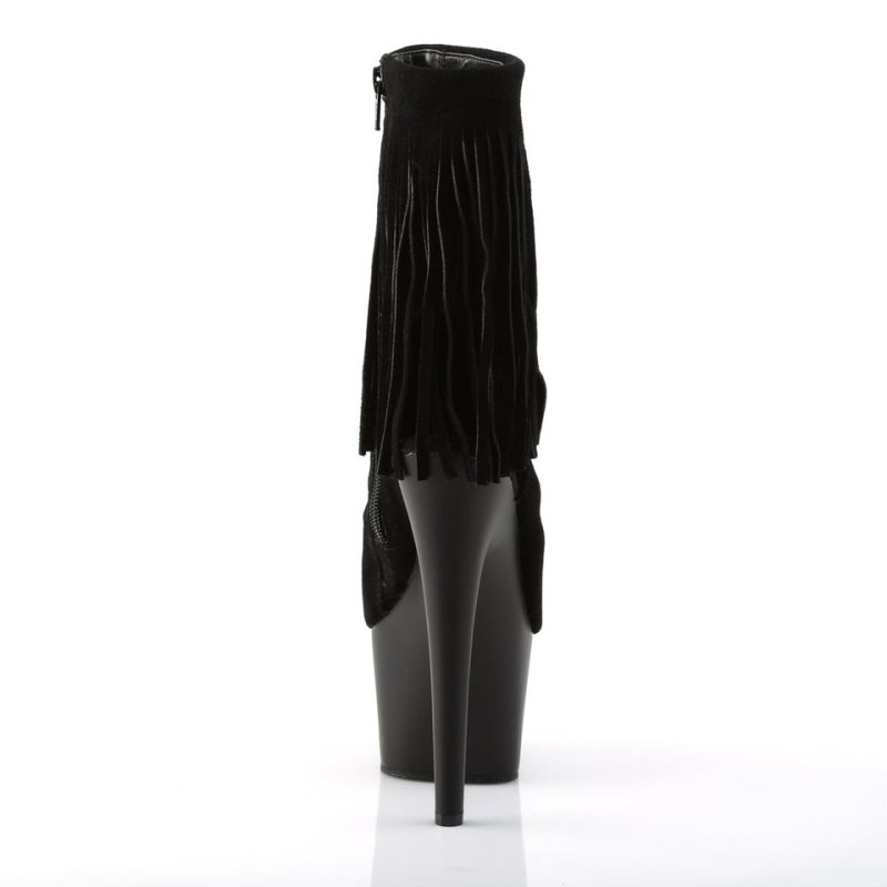 Pleaser Adore-1019 Suede Laarzen Dames Zwart | BELGIE BEITOVMY