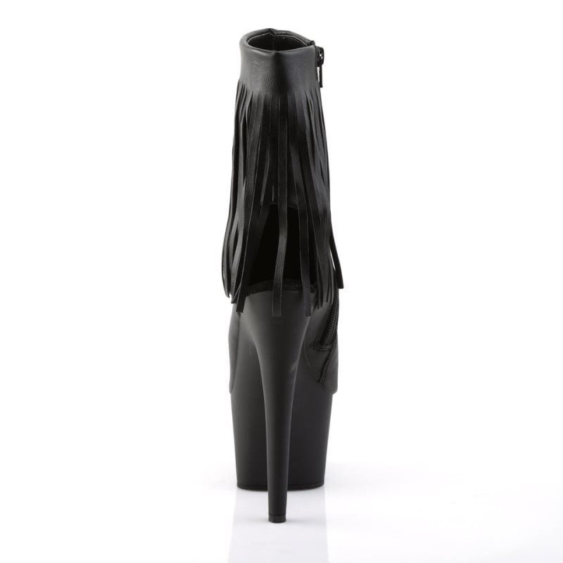Pleaser Adore-1019 Vegan Leather Laarzen Dames Zwart | BELGIE BELTNPVG