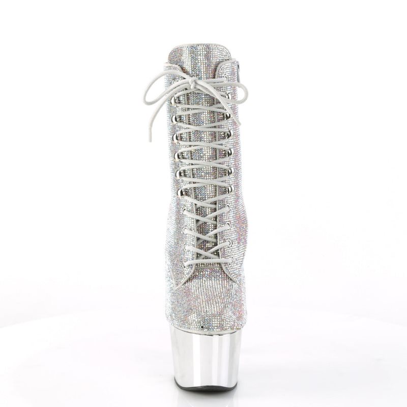 Pleaser Adore-1020CHRS Laarzen Dames Gekleurd Zilver | BELGIE BEVRHZES