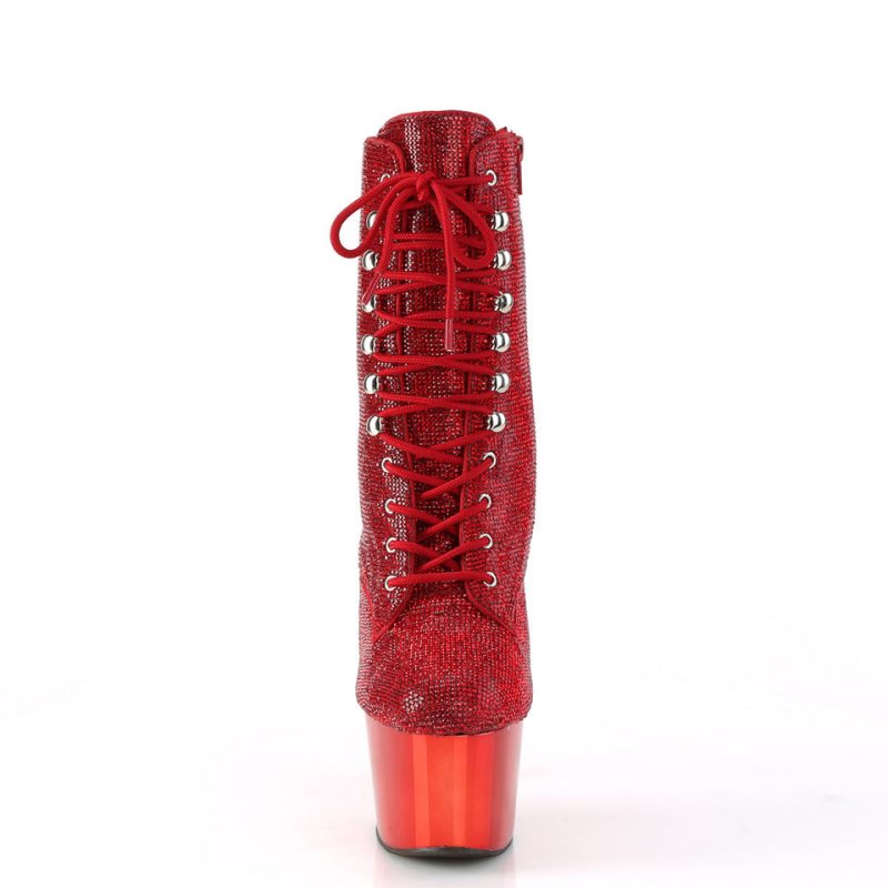 Pleaser Adore-1020CHRS Laarzen Dames Rood | BELGIE BEOKZFGD