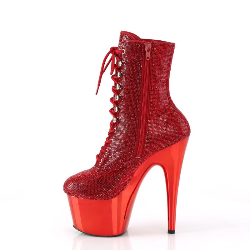 Pleaser Adore-1020CHRS Laarzen Dames Rood | BELGIE BEOKZFGD