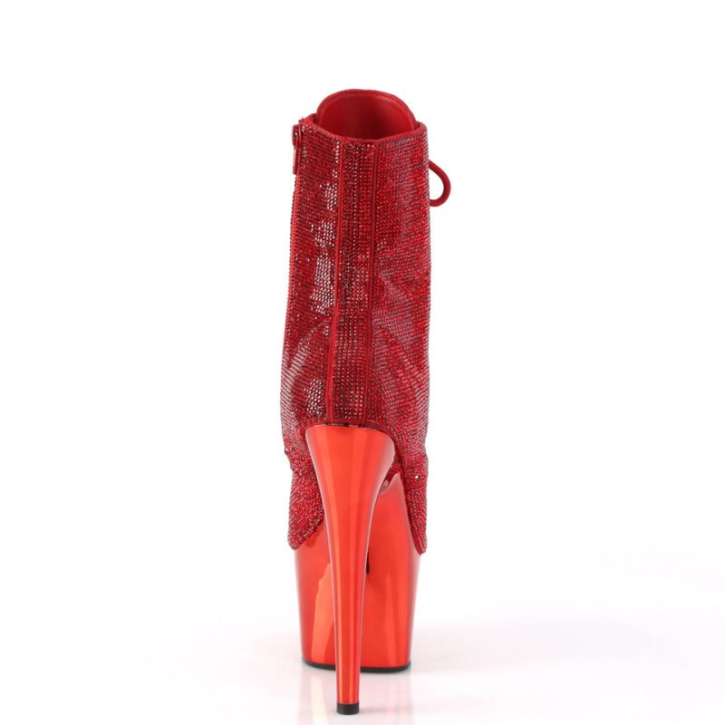 Pleaser Adore-1020CHRS Laarzen Dames Rood | BELGIE BEOKZFGD