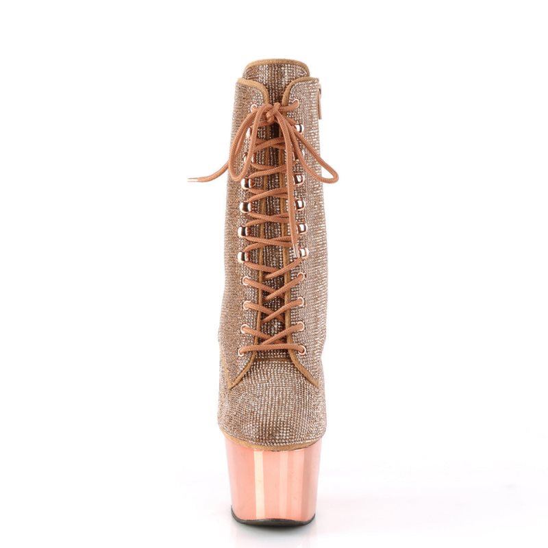 Pleaser Adore-1020CHRS Laarzen Dames Roze Goud | BELGIE BEWCIXSK