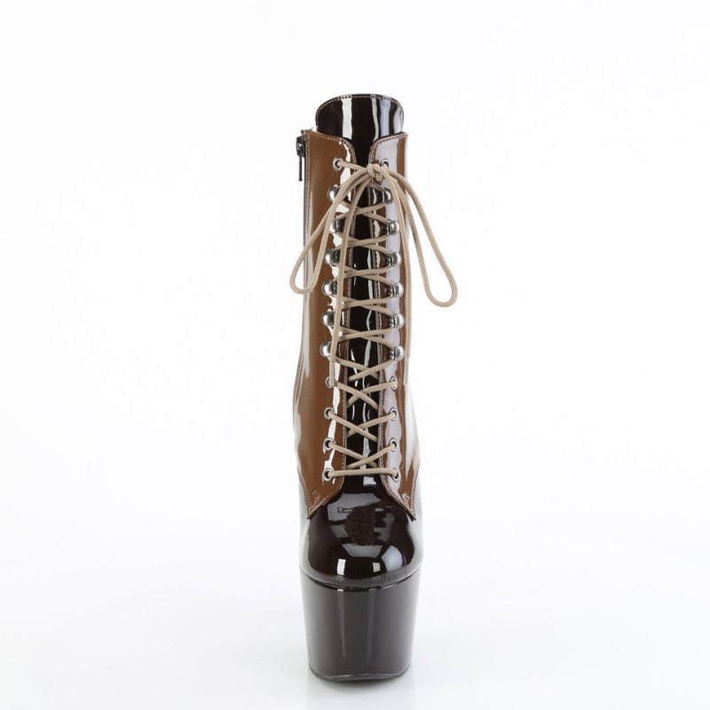 Pleaser Adore-1020DC Laarzen Dames Koffie Donkerbruin | BELGIE BERIMKWD