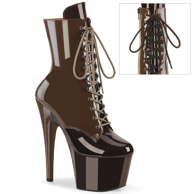 Pleaser Adore-1020DC Laarzen Dames Koffie Donkerbruin | BELGIE BERIMKWD