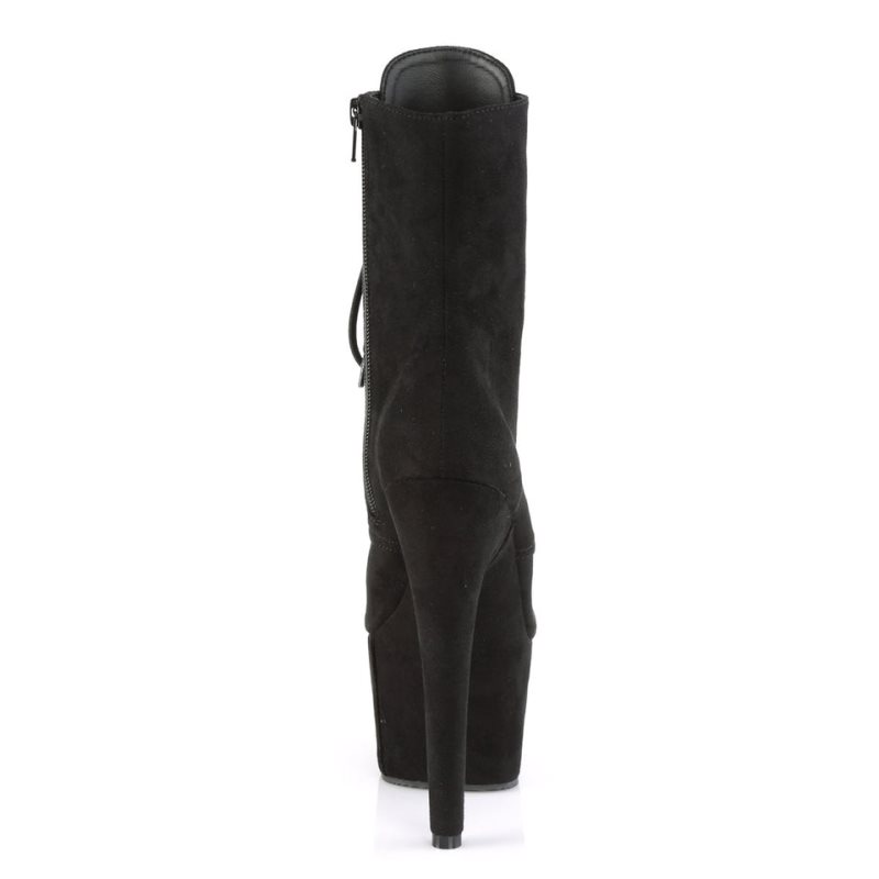 Pleaser Adore-1020FS Faux Suede Laarzen Dames Zwart | BELGIE BEKYUVCB