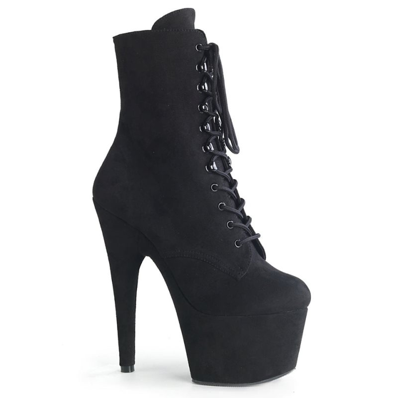Pleaser Adore-1020FS Faux Suede Laarzen Dames Zwart | BELGIE BEKYUVCB