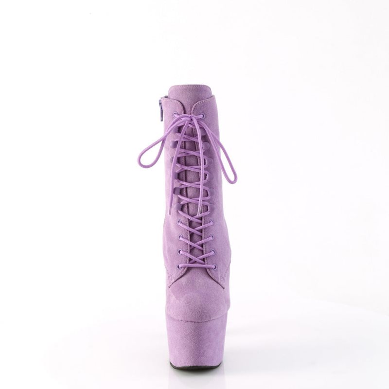 Pleaser Adore-1020FS Faux Suede Laarzen Dames Paars | BELGIE BEHKGFTX