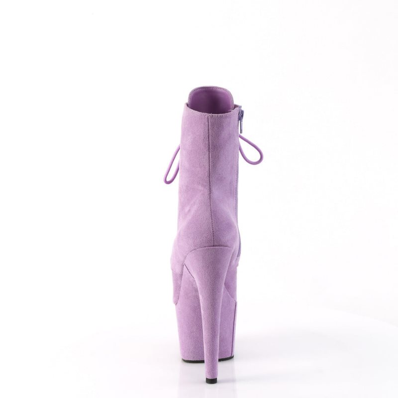 Pleaser Adore-1020FS Faux Suede Laarzen Dames Paars | BELGIE BEHKGFTX