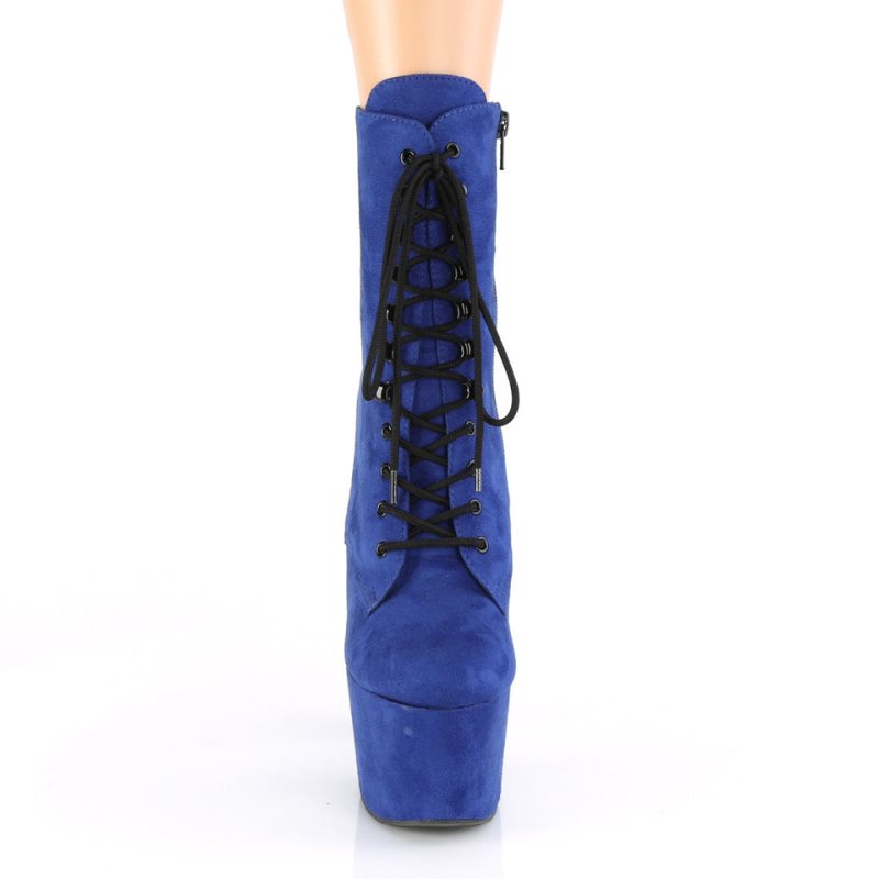 Pleaser Adore-1020FS Faux Suede Laarzen Dames Blauw | BELGIE BEBVICHX