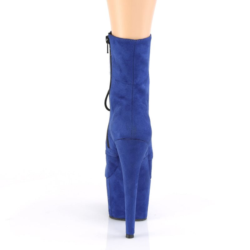 Pleaser Adore-1020FS Faux Suede Laarzen Dames Blauw | BELGIE BEBVICHX