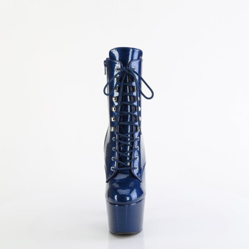 Pleaser Adore-1020GP Laarzen Dames Donkerblauw | BELGIE BEVXEGRW