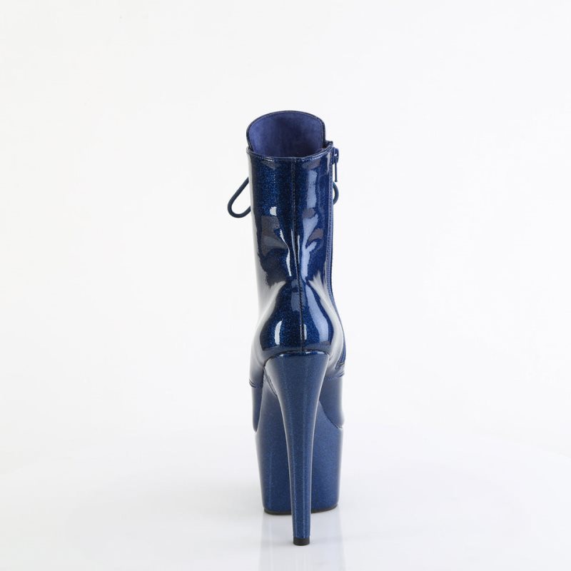 Pleaser Adore-1020GP Laarzen Dames Donkerblauw | BELGIE BEVXEGRW