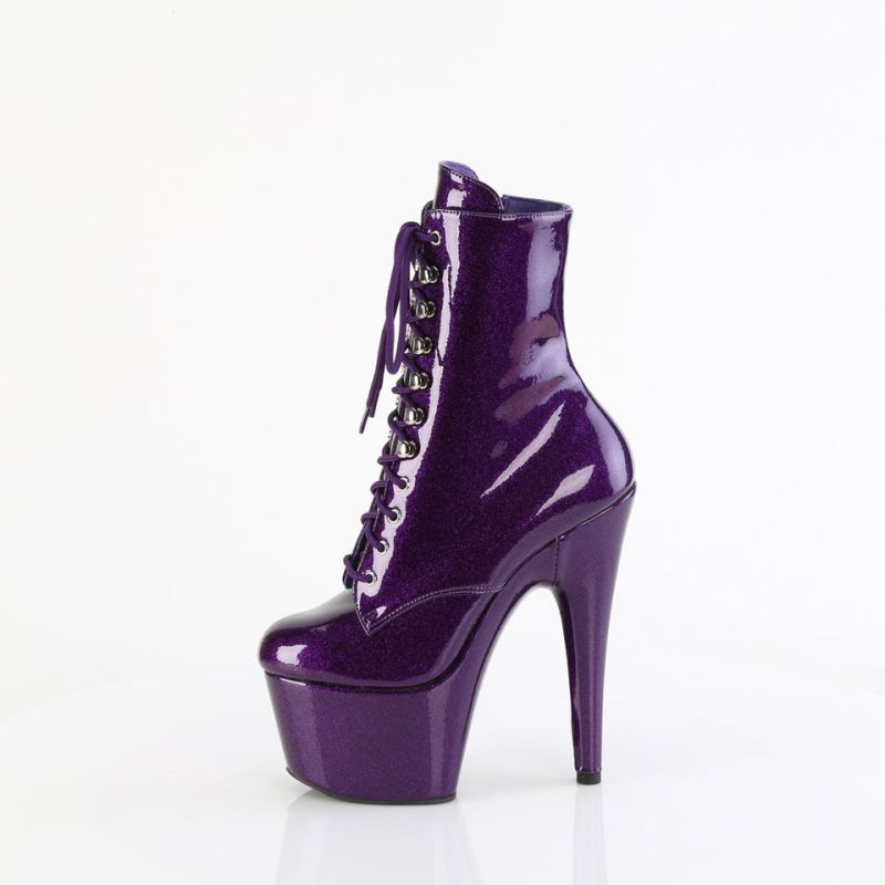 Pleaser Adore-1020GP Laarzen Dames Paars | BELGIE BEHBJCPQ