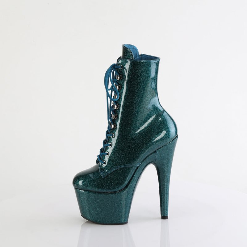 Pleaser Adore-1020GP Laarzen Dames Turquoise | BELGIE BEKIANYH