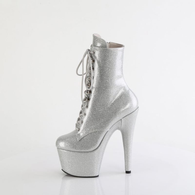 Pleaser Adore-1020GP Laarzen Dames Zilver | BELGIE BEFJVPXE