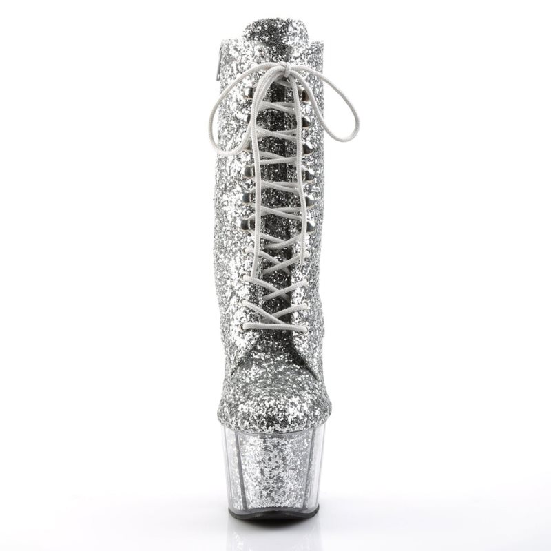 Pleaser Adore-1020G Laarzen Dames Zilver | BELGIE BESQJYTP