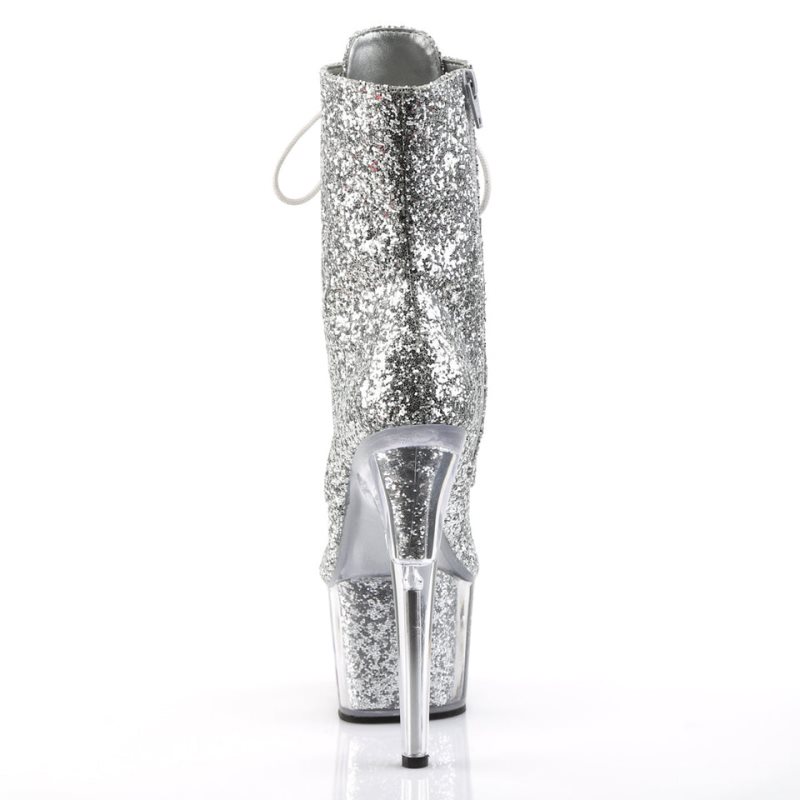 Pleaser Adore-1020G Laarzen Dames Zilver | BELGIE BESQJYTP