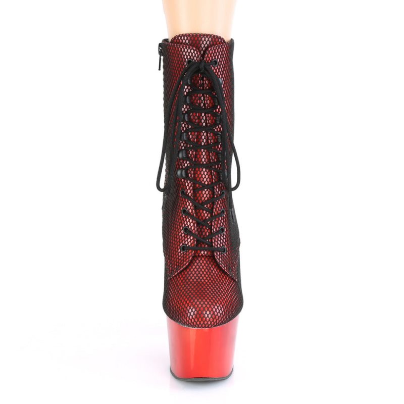 Pleaser Adore-1020HFN Laarzen Dames Rood | BELGIE BEJCWMTQ