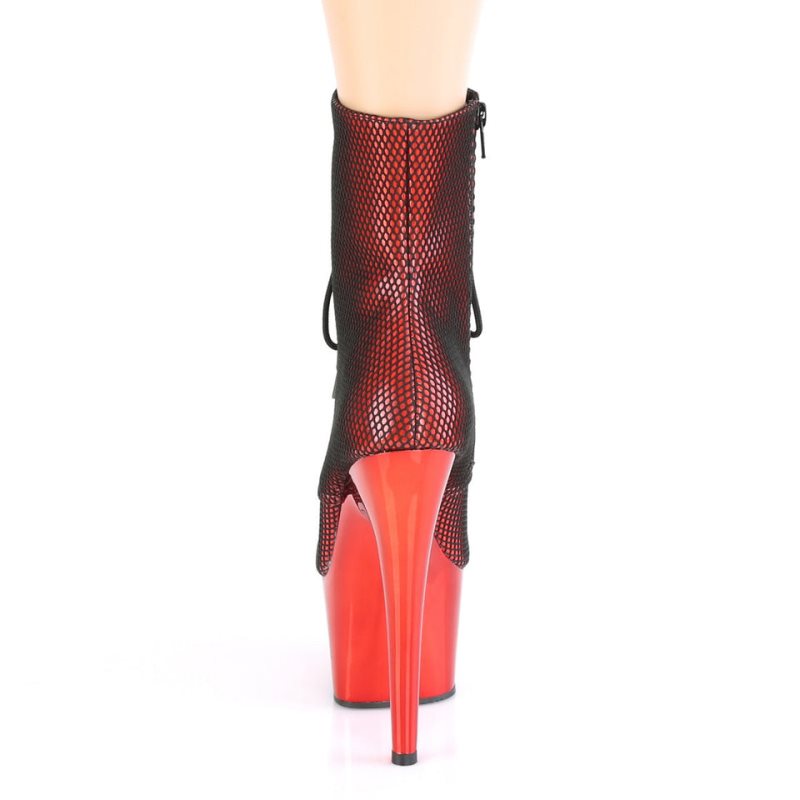Pleaser Adore-1020HFN Laarzen Dames Rood | BELGIE BEJCWMTQ