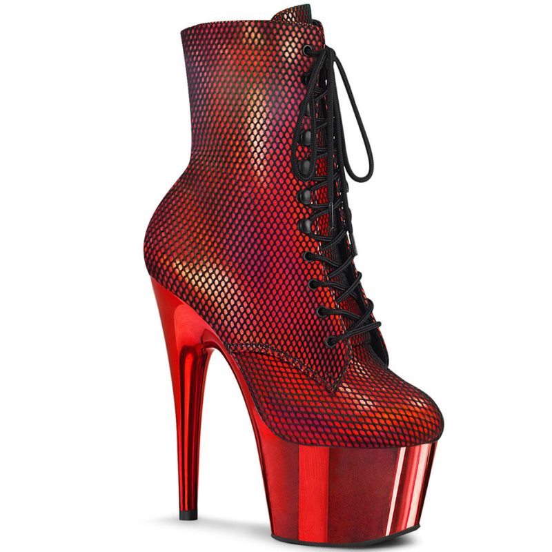 Pleaser Adore-1020HFN Laarzen Dames Rood | BELGIE BEJCWMTQ
