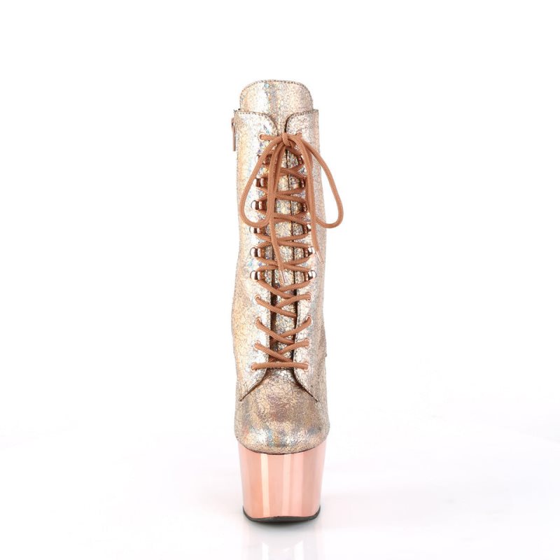 Pleaser Adore-1020HM Laarzen Dames Roze Goud | BELGIE BETWSKIF