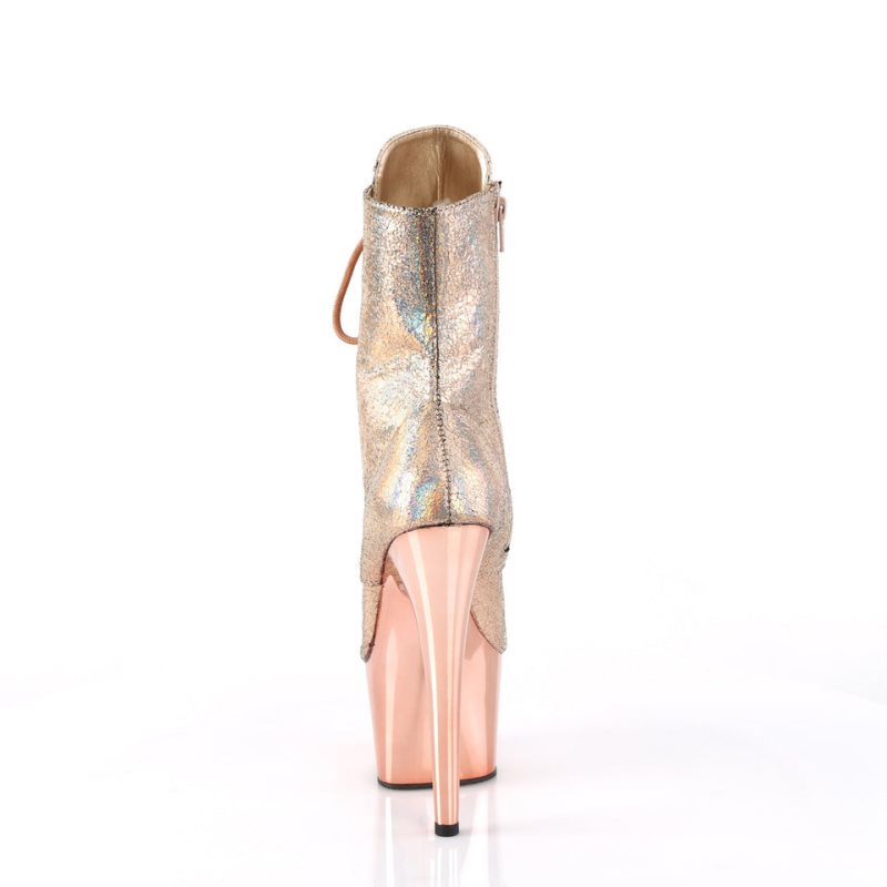 Pleaser Adore-1020HM Laarzen Dames Roze Goud | BELGIE BETWSKIF