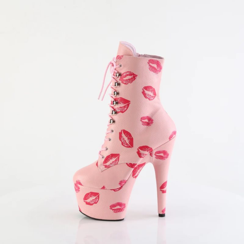 Pleaser Adore-1020KISSES Laarzen Dames Roze | BELGIE BEZQGVPW