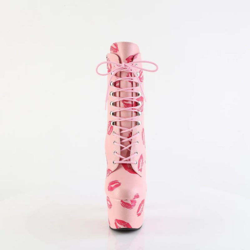 Pleaser Adore-1020KISSES Laarzen Dames Roze | BELGIE BEZQGVPW