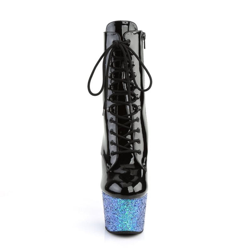 Pleaser Adore-1020LG Laarzen Dames Zwart Blauw | BELGIE BEWARTBF