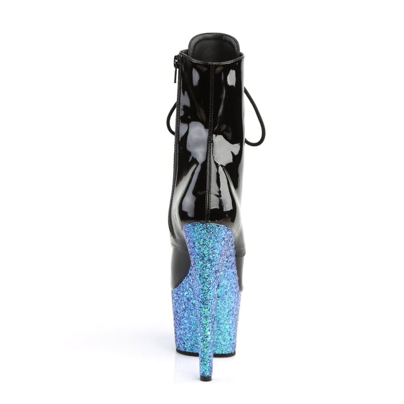 Pleaser Adore-1020LG Laarzen Dames Zwart Blauw | BELGIE BEWARTBF