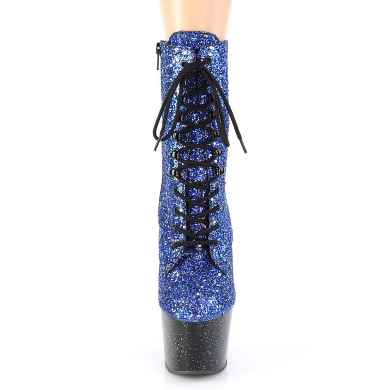 Pleaser Adore-1020MG Laarzen Dames Blauw Zwart | BELGIE BEHISQAX