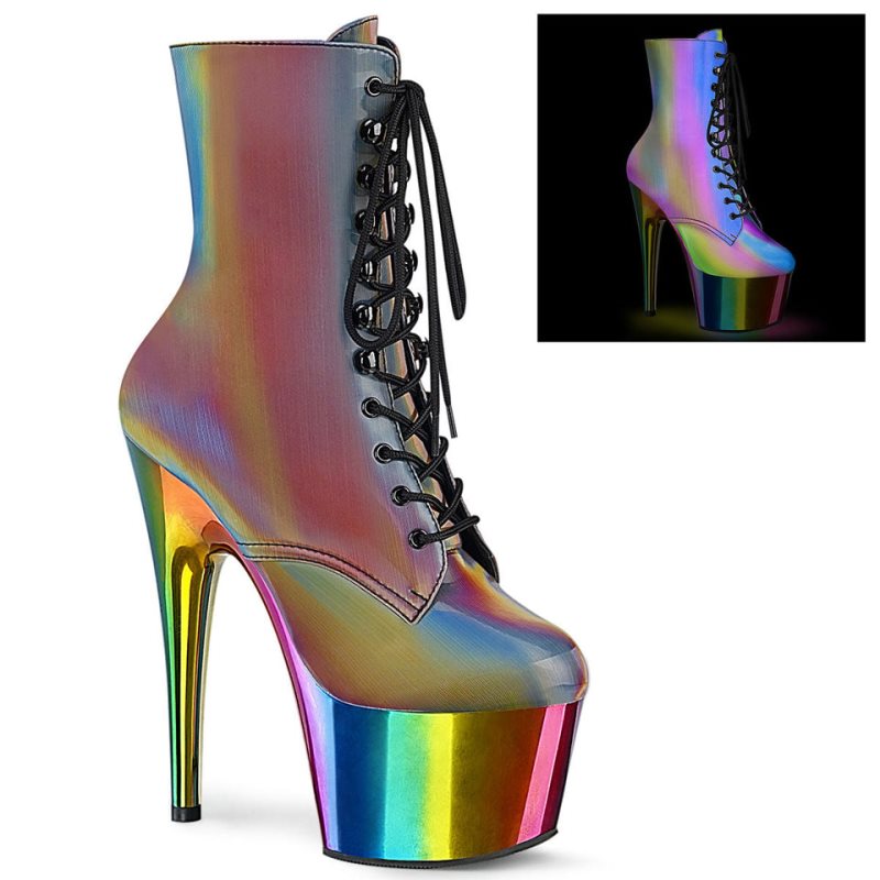 Pleaser Adore-1020RC-REFL Laarzen Dames Gekleurd | BELGIE BELSRTJB