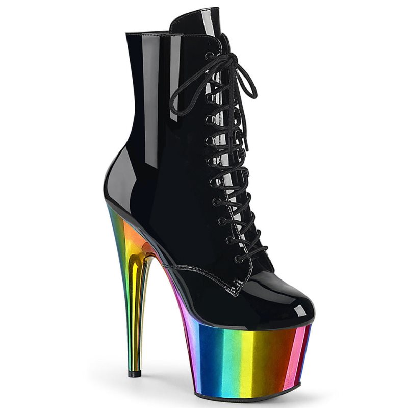 Pleaser Adore-1020RC Laarzen Dames Zwart Gekleurd | BELGIE BESHVAPJ