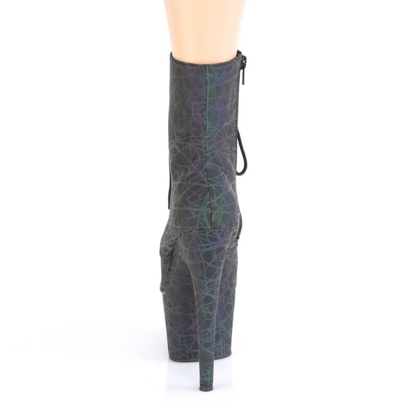 Pleaser Adore-1020REFL Laarzen Dames Groen Paars | BELGIE BEBAHCIM