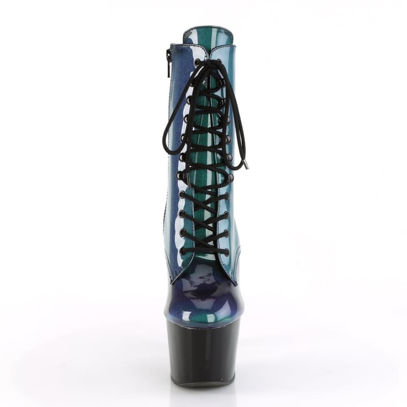Pleaser Adore-1020SHG Laarzen Dames Paars Groen | BELGIE BEFKQUAI