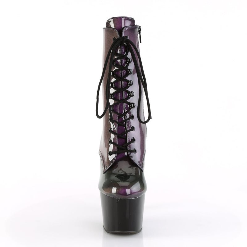 Pleaser Adore-1020SHG Laarzen Dames Paars Zwart | BELGIE BEOGRUCY