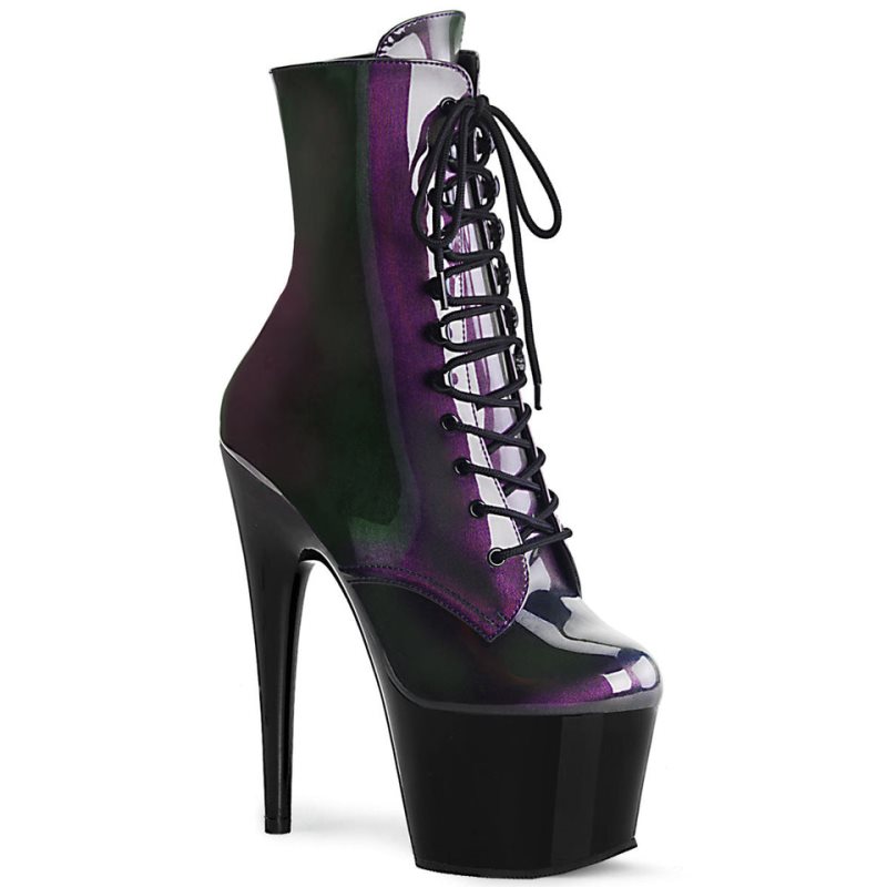 Pleaser Adore-1020SHG Laarzen Dames Paars Zwart | BELGIE BEOGRUCY