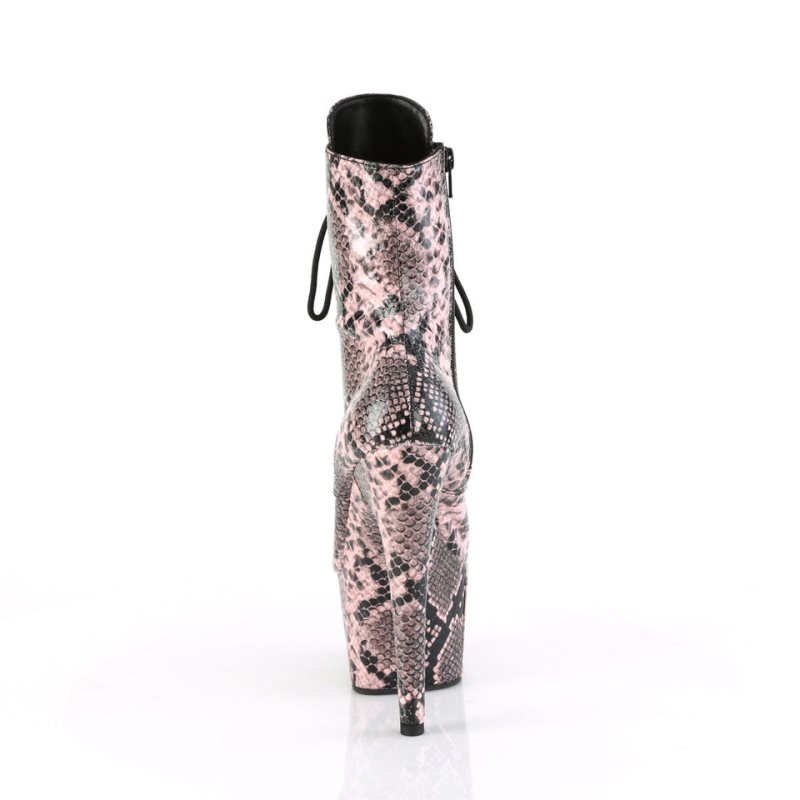 Pleaser Adore-1020SPWR Snake Laarzen Dames Roze | BELGIE BEZGROYP